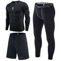 Sports suit men's tight fitting quick drying long sleeved T-shirt outdoor running basketball sweaty fitness suit 