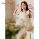 Summer girl dress, children's princess gauze skirt, stylish and elegant, flying sleeve cake skirt, delicate thousand layer mesh skirt