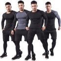 Sports suit men's tight fitting quick drying long sleeved T-shirt outdoor running basketball sweaty fitness suit 