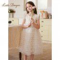 Summer girl dress, children's princess gauze skirt, stylish and elegant, flying sleeve cake skirt, delicate thousand layer mesh skirt