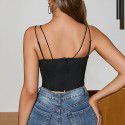 Sexy suspender fashion mesh backless sleeveless vest suspender fishbone bra