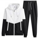 Set men's spring and autumn casual sports set men's hooded cardigan two-piece set 