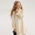 Girl's Dress Autumn/Winter New Big Boy's Fashionable Small Fragrance Wind Thickened Lace Princess Dress