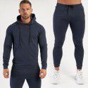 Muscle Fitness Men's Sports Hoodie Outdoor Sports Basketball Casual Two Piece Set