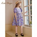 New casual floral dress for girls, featuring a lightweight and stylish summer princess dress for older children