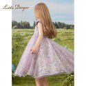 Girls' Summer Dress Lace Embroidery Fashionable Children's Summer Skirt Girls' Princess Skirt