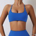 Cross back sports bra, matte nude yoga suit, running fitness bra, quick drying yoga vest