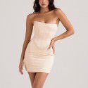 Autumn Dress Women's New Line Sardine Fish Bone Bra Dress