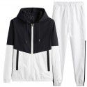 Set men's spring and autumn casual sports set men's hooded cardigan two-piece set 