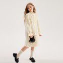 Girl's Dress Autumn/Winter New Big Boy's Fashionable Small Fragrance Wind Thickened Lace Princess Dress