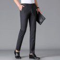 Men's casual pants brand trend versatile straight leg elastic pants