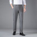 Men's casual pants brand, no perm middle-aged dad outfit, versatile straight leg elastic pants