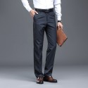 Middle aged men's casual pants, business casual, no ironing, straight tube, slim fit, high-end fashion pants