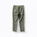 Spring and Autumn Men's Linen Pants Mid Waist Casual Pants Loose Large Breathable Pants 