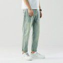 Men's jeans retro washed loose and slightly cross fashionable men's straight leg denim pants