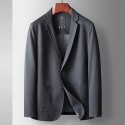 Men's casual suit autumn and winter new style light luxury business single Western youth solid color micro elastic suit jacket trend 