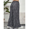 High waisted wide leg pants, loose and thin straight cut tie dye pants