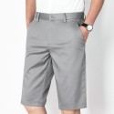 Shorts, men's solid color, summer fashion, casual, youth five quarter pants, straight leg