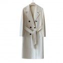 Double sided cashmere coat, pure cashmere woolen coat, women's coat