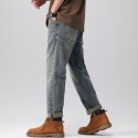 Retro jeans men's straight leg loose high street heavy-duty washed pants men's spring and summer versatile pants