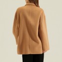 Autumn and winter coat woolen coat double-sided cashmere coat temperament casual double breasted coat for women