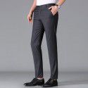 Men's casual pants brand trend versatile straight leg elastic pants