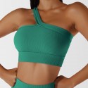 Spring and summer one shoulder yoga bra integrated back sports bra for women wearing fitness yoga clothes 