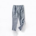 Spring and Autumn Men's Linen Pants Mid Waist Casual Pants Loose Large Breathable Pants 