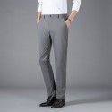 Men's casual pants brand, no perm middle-aged dad outfit, versatile straight leg elastic pants