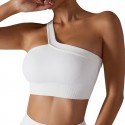 Spring and summer one shoulder yoga bra integrated back sports bra for women wearing fitness yoga clothes 