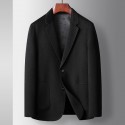 Men's casual suit autumn and winter new item wool wool wool single Western medium youth solid color business single Western thick coat 