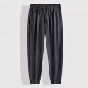 Ice Silk Pants Men's Summer Thin Quick Dried Sports Pants Plus Fat Plus Size Leggings Casual Stretch Draping Pants 