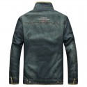 Winter denim jacket style men's denim jacket fashion casual large plush jacket cotton jacket 