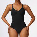 Casual backless base tight fitting one-piece corset, slim fit seamless one-piece yoga suit 