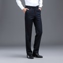 Middle aged men's casual pants, business casual, no ironing, straight tube, slim fit, high-end fashion pants