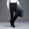 Middle aged men's casual pants, business casual, no ironing, straight tube, slim fit, high-end fashion pants