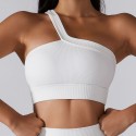 Spring and summer one shoulder yoga bra integrated back sports bra for women wearing fitness yoga clothes 