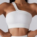 Spring and summer one shoulder yoga bra integrated back sports bra for women wearing fitness yoga clothes 