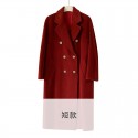 Coat short woolen jacket suit collar women's single-sided woolen high count cotton wool 