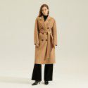 Double sided cashmere coat, pure cashmere woolen coat, women's coat