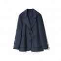 Cashmere coat, double-sided woolen coat, suit collar, textured woolen coat