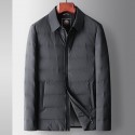 Men's Down Jacket Autumn/Winter 90 White Duck Down Middle aged Warm Shirt Edition Casual Lightweight Down Men's Coat 