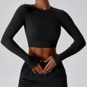 Leisure running sports T-shirt long sleeved fitness suit quick drying slimming thin and light long sleeved yoga suit top 