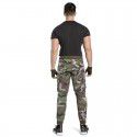 Men's camouflage work pants straight leg casual pants with multiple pockets, washed pants