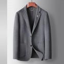 Men's casual suit autumn and winter pure handmade double-sided woolen suit jacket for middle-aged and young business, single Western trend 