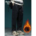 Khaki casual pants men's loose fit plus size straight leg work pants autumn men's sports pants 