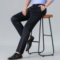 Men's casual pants are fashionable, versatile, slim fit, straight tube, middle-aged and trendy men's pants