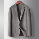 Men's casual suit autumn and winter pure handmade double-sided woolen suit jacket for middle-aged and young business, single Western trend 