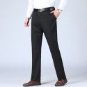 Men's casual pants, fashionable and versatile, slim fit straight leg, middle-aged men's wear, Tencel cotton pants