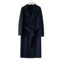 Double sided cashmere coat, pure cashmere woolen coat, women's coat